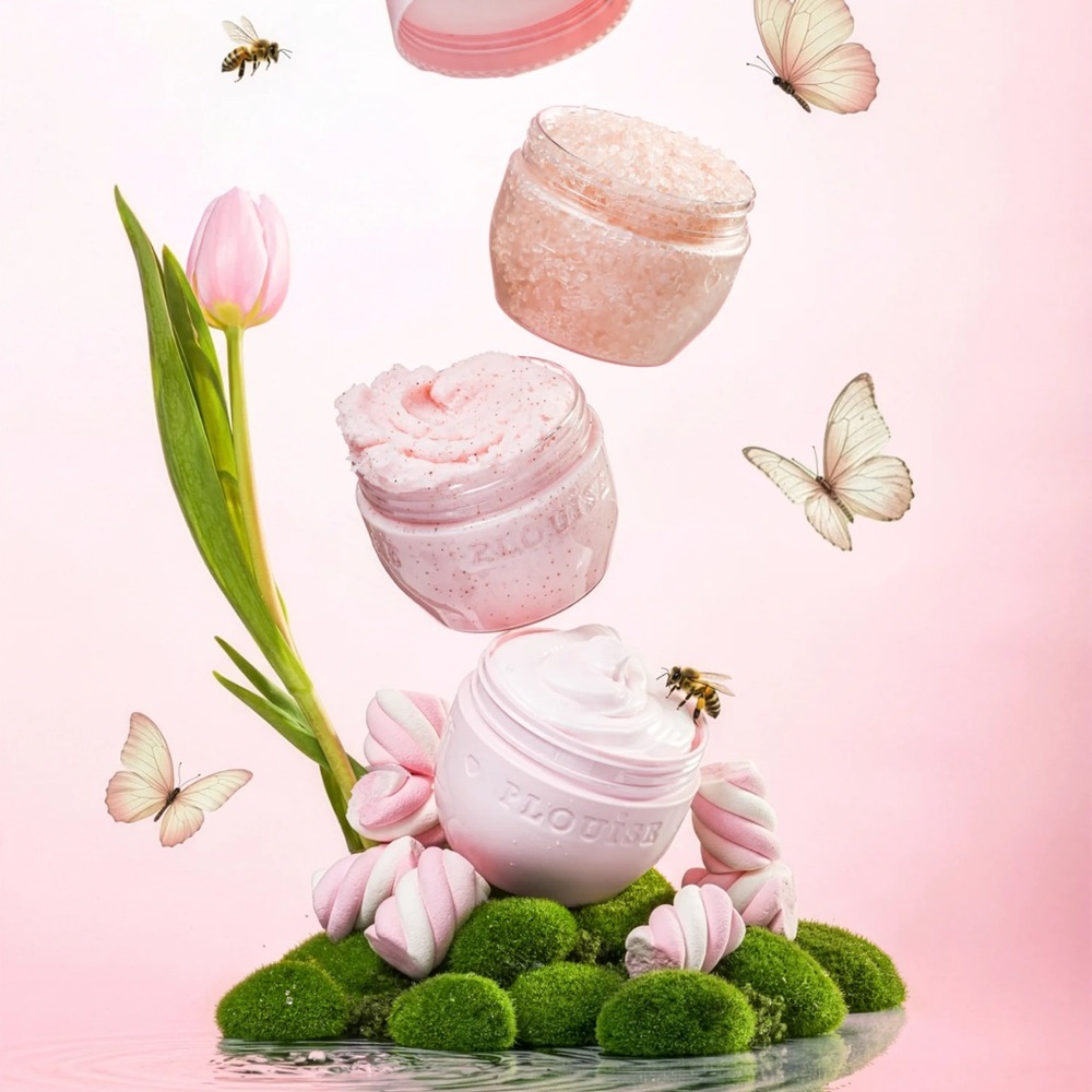 Floral Pink Exfoliating Sugar Scrub & Cream Duo